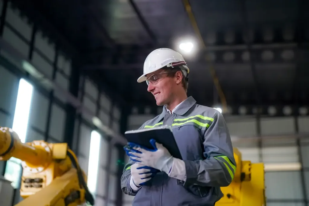 Jak usprawnić procesy produkcyjne w przedsiębiorstwie? 8 robotic arm modern industrial technology automate 2024 02 29 20 48 41 utc